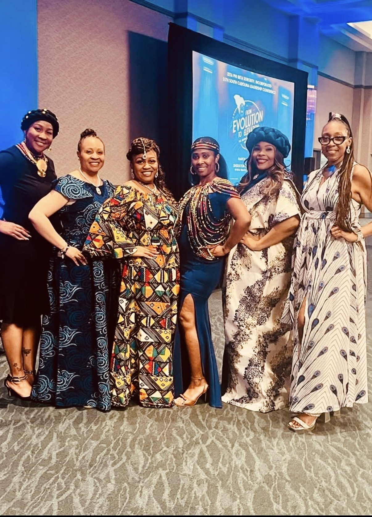 Sorors in cultural attire at the South Carolina Leadership Conference